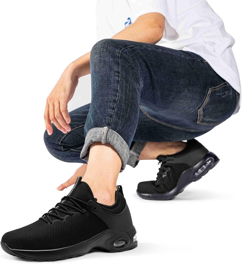 LARNMERN Steel Toe Waterproof Air Shoes Men Slip On Work Sneakers Comfortable Lightweight Construction Shoe - Image 2